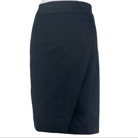 Magaschoni Collection Women's‎ NWT Black Old Money Wrap Pencil Skirt 8/W30 - Picture 5 of 9